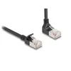 Image de Delock RJ45 câble de réseau Cat.6A S.FTP fin coudé 90° haut - droit 0.25 m noir