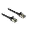 Image de Delock Câble de réseau RJ45 Cat.8.1 F/FTP Slim Pro 0.25 m noir