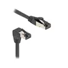 Image de Delock RJ45 câble de réseau Cat.8.1 S/FTP coudé 90° bas / droit 1 m noir