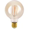 Image de EGLO connect.z Ampoule LED E27 connectée, G95, ZigBee, contrôlable par appli et commande vocale, dimmable, blanc chaud, 500 lumens, 5,5 watts, ambré, design vintage