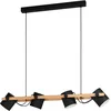Image de EGLO Suspension Hornwood, lampe vintage à 4 flammes au design industriel