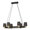 Image de EGLO Suspension luminaire Edale, lustre ovale à 6 lampes, lampe de plafond
