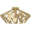 Image de EGLO Luminaire plafonnier Carlton, spot de plafond au design rétro, lampe de plafond vintage pour salon et couloir, métal doré, douille E27