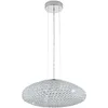 Image de Eglo Clemente, Suspension 3 Ampoules, Suspension Élégante, en Acier et Cristal en Chrome, Transparent, Lampe de Table de Salon Suspendue avec Douille E27