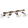 Image de EGLO Plafonnier Sambatello, lampe vintage 4 flammes au style rétro, spot de
