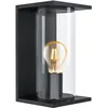 Image de Eglo Cascinetta Applique Murale d'Extérieur en Acier Galvanisé avec 1 Ampoule E27 Ip44 Noir et Verre Transparent