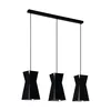 Image de Eglo Suspension Valecrosia à 3 Ampoules - Suspension Industrielle Moderne en Acier Noir et Blanc - Lampe de Salle à Manger Suspendue avec Douille E27 - L 84 cm