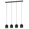Image de EGLO Suspension luminaire Esteperra à 4 lampes, lustre suspendu vintage et