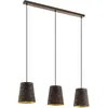 Image de EGLO Suspension luminaire Segezia, lustre chambre à 3 flammes, plafonnier