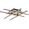 Image de EGLO Plafonnier LED Marinello 1 à 4 flammes, luminaire en métal noir, bois