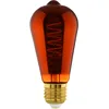 Image de EGLO Ampoule E27 à intensité variable, spirale LED, ampoule vintage en cuivre au design rétro, 4 W, 30 lumens, blanc chaud, 2000 K, ampoule Edison ST64, Ø 6,4 cm
