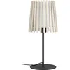Image de EGLO Lampe de table Fattoria, lumière de chevet au design naturel, luminaire à poser pour salon et chambre, bois clair et tissu blanc, douille E27