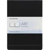 Image de Album aquarelle - Format A4 - Couverture rigide noire: Blanko. Mit Falttasche für Notizen. Gummiband-Verschluß