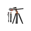 Image de K&f Concept T254A7+FH-03 Trépied vidéo alu colonne centrale charge 5kg