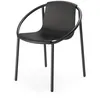 Image de Umbra Ringo Chaise de salle à manger moderne pour l'intérieur et l'extérieur, acier allié, noir, taille unique