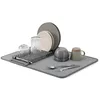 Image de UMBRA UDRY Égouttoir à vaisselle et tapis de séchage en microfibre   Léger, pliable et facile à ranger - dim 61 x 46 cm, Anthracite