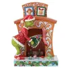 Image de Figurine The Grinch by Jim Shore Grinch Pushing Tree Up Fireplace