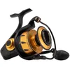 Image de PENN Spinfisher VI Moulinet spinning de pêche en côte/offshore, frein avant HT-100 Max 15,8 kg, corps et bobine entièrement en métal, 7500, Noir doré