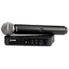 Image de Shure BLX24/SM58 UHF Système de microphone sans fil   Parfait pour l'église, le karaoké   14 heures d'autonomie, portée de 100 m | Comprend un microphone vocal portable SM58, un récepteur à canal
