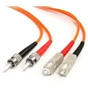 Image de StarTech.com Câble/Jarretière fibre optique duplex multimode 62.5/125 OM1 de 3m - ST vers SC - Orange (FIBSTSC3)