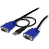 Image de StarTech.com 10 ft Ultra Thin USB VGA 2-in-1 KVM Cable - VGA KVM Cable - USB KVM Cable - KVM Switch Cable (SVECONUS10)