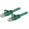 Image de StarTech.com Câble réseau Cat6 Gigabit UTP sans crochet de 15m - Cordon Ethernet RJ45 anti-accroc - M/M - Vert (N6PATC15MGN)