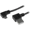 Image de StarTech.com Câble USB A vers Micro B de 1 m avec connecteurs coudés à angle droit - Cordon Micro USB - M/M - Noir (USB2AUB2RA1M)