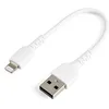 Image de StarTech.com Câble USB-A vers Lightning de 15 cm - Robuste et robuste en fibre d'aramide USB de type A vers Lightning - Câble d'alimentation Lightning certifié Apple MFi pour iPad/iPhone 12