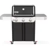Image de Barbecue gaz WEBER Genesis E-315 noir inox 3 brûleurs sur chariot, 68x48 cm
