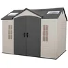 Image de Lifetime LFT Special Edition Abri de jardin en plastique robuste 2,44 x 3,05 m Couleur sable désert Blanc