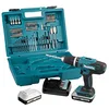 Image de Makita Perceuse à percussion 18V Li-Ion (2x 2.0 Ah) avec kit 74 accessoires - MAKITA HP488DAEX1