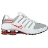 Image de Nike Shox NZ, Baskets Hommes, 37.5 EU, White Metallic Silver Sport Red Cool Grey Black Cool Grey, 41 EU