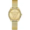 Image de Guess W1142L2 Montre à quartz analogique classique avec bracelet en acier inoxydable pour femme, doré, Bracelet