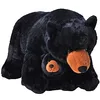 Image de Wild Republic 24104 Jumbo Maman et Bébé Ours Noire, Animal Rempli, 30 pouces, Cadeau pour Enfants, Jouets en peluche, Remplissage est Tourné Bouteilles d'eau recyclées