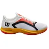 Image de Wilson Hurakn 2.0, Chaussures de padel pour homme, White Old Gold Fiery Coral, 46.5 EU