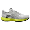 Image de Wilson KAOS Swift 1.5 Clay Chaussures de tennis pour homme, bleu perle/noir/jaune sécurité, 40 EU, Bleu nacré, noir, jaune de sécurité, 40 EU