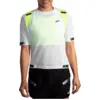 Image de T-Shirt Manches Courtes Brooks Carbonite SS Gris Jaune Femme, Taille XS