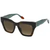 Image de Yalea SYA175 Lunettes Black Grad.Striped Brown/Ochre, 52 pour femme, Noir Grad.striped Brown/Ochre, 52