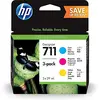 Image de HP 711 Lot de 3 cartouches d'encre 28 ml avec encre HP d'origine pour imprimantes grand format DesignJet T120, T125, T130, T520, T525, T530 et HP 711 DesignJet