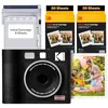Image de KODAK Mini Shot 3 ERA 4PASS Appareil photo instantané et imprimante photo 2 en 1 (7,6 x 7,6 cm), 8 feuilles initiales + lot de 60 feuilles, noir