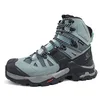 Image de SALOMON Quest 4 GTX W, Bottes de Randonnée Femme, Gris/bleu (Slate Trooper Opal Blue), 42 EU