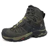 Image de SALOMON Quest 4 GTX Bottes de randonnée pour homme, Vert (Olive Night Peat Safari), 46 EU