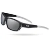 Image de TYR Cortez Lunettes de soleil rectangulaires polarisées pour homme Argenté/noir Taille unique