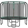 Image de SONGMICS Trampoline Ø 366 cm, trampoline de jardin pour enfants avec filet de sécurité, poteaux de 180 cm de haut, couverture des bords, échelle, cadre en acier, noir-vert foncé STR123C01