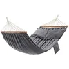 Image de SONGMICS Hamac, Hamac d'extérieur de Camping, Lit Suspendu, 2 Barres en Bois, avec 2 oreillers, capacité de Charge 300 kg, 210 x 150 cm, Gris GDC022G01