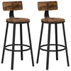 Image de VASAGLE Tabourets de Bar, Lot de 2, avec Dossier et Repose-Pieds