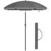 Image de SONGMICS Parasol de 200 cm, protection solaire UPF 50+, réglable en hauteur