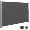Image de SONGMICS Auvent latéral avec coffre en acier, résistant à la rouille, extensible, 160 x 450 cm, brise-vue, protection solaire, opaque, store latéral,pour balcon,terrasse, jardin,anthracite GSA569G01