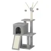 Image de FEANDREA Arbre à Chat, Hauteur 118 cm, Tour de Jeux, Chaton, Gris Clair PCT143W01