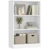 Image de VASAGLE CUSTOS Collection - Bibliothèque, Étagère sur 3 Niveaux, Meuble de Rangement Ouvert, Étagère, pour Salon, Bureau, Salle à Manger, Blanc LBC105T14V1